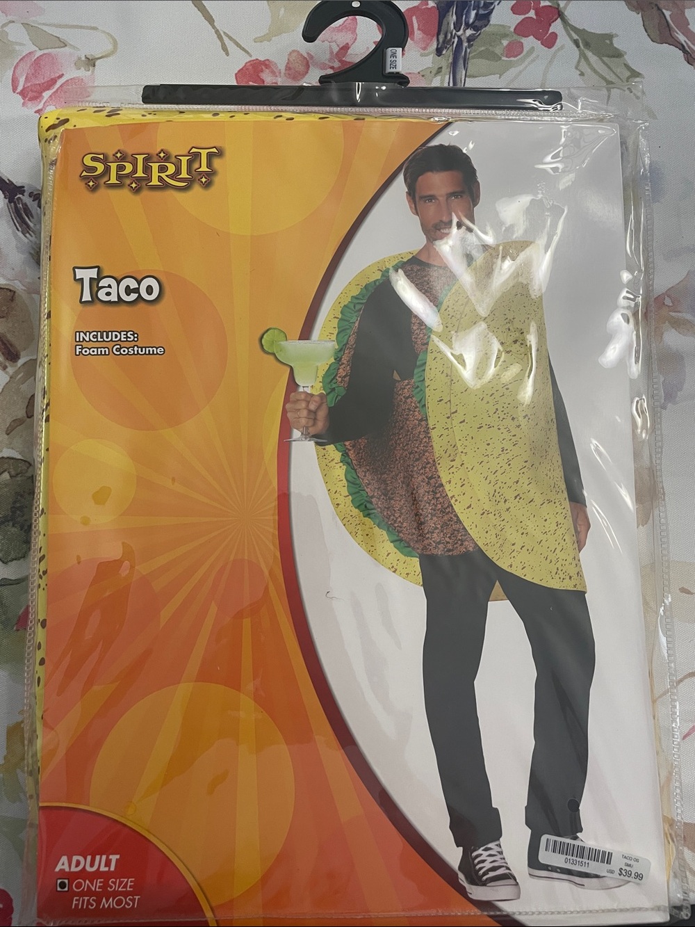Spirit Adult Taco Costume in Yellow and Green